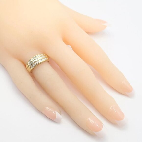 Authentic! Julius Cohen 18k Yellow Gold Diamond 1.30ct Band Ring - Picture 7 of 12